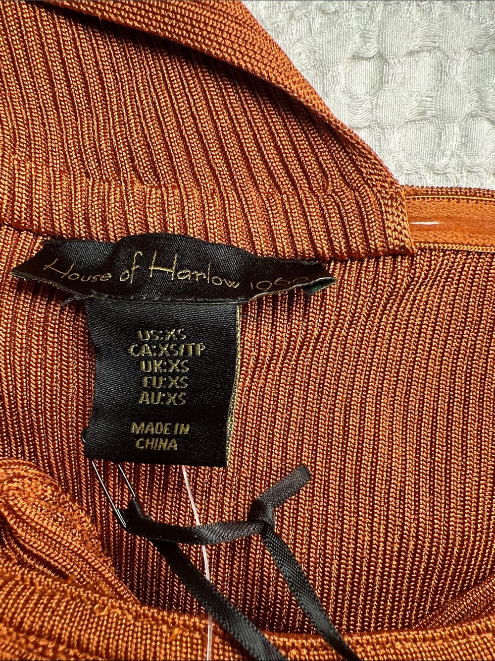 House of Harlow 1960 Rust One-Shoulder Knit Dress - Picture 3 of 11
